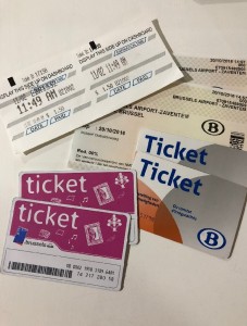 tickets (trem, ônibus, cable car e metro)